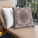 Front View of Mid-Century Modern Urban Square Sepia Brown Throw Pillow, 18 inch by 18 inch, pwurb2247