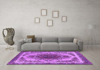 Machine Washable Oriental Purple Industrial Rug, wshurb2247pur