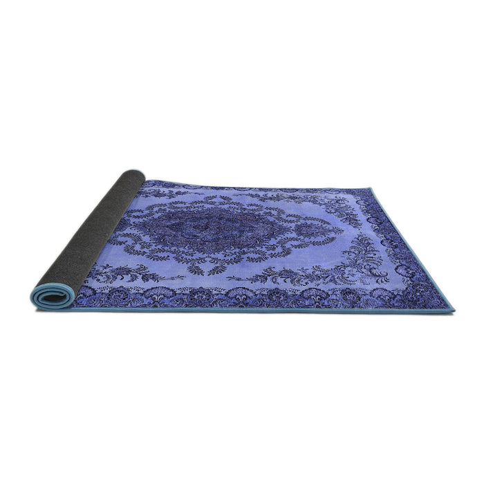 Sideview of Oriental Blue Industrial Rug, urb2247blu