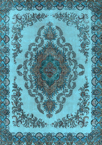 Oriental Light Blue Industrial Rug, urb2247lblu