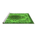 Sideview of Machine Washable Oriental Green Industrial Area Rugs, wshurb2247grn