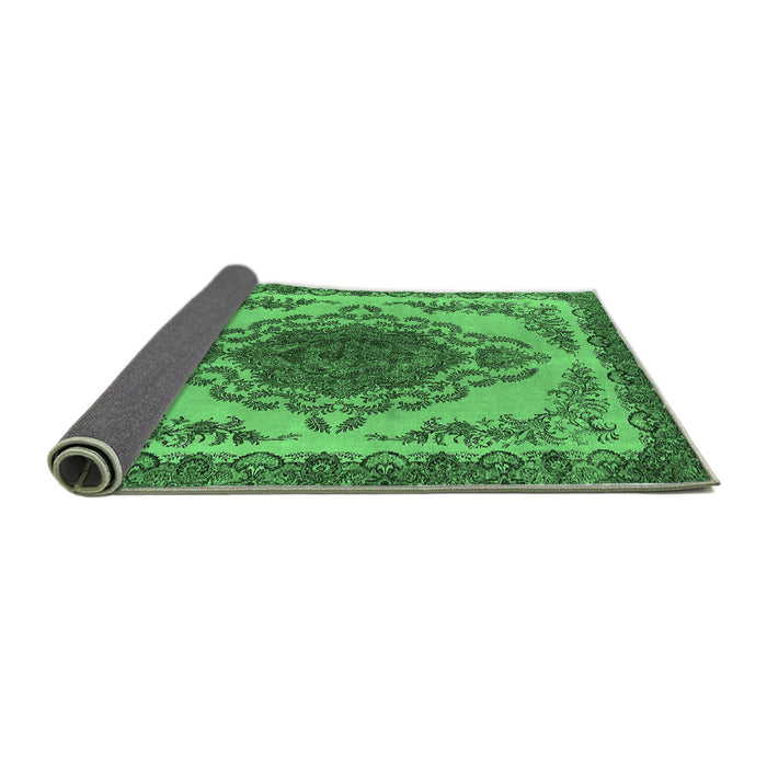 Sideview of Oriental Emerald Green Industrial Rug, urb2247emgrn