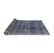 Sideview of Mid-Century Modern Purple Navy Blue Oriental Rug, urb2248