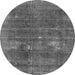 Round Oriental Gray Industrial Rug, urb2248gry