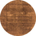 Round Oriental Orange Industrial Rug, urb2248org