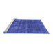 Sideview of Machine Washable Oriental Blue Industrial Rug, wshurb2248blu