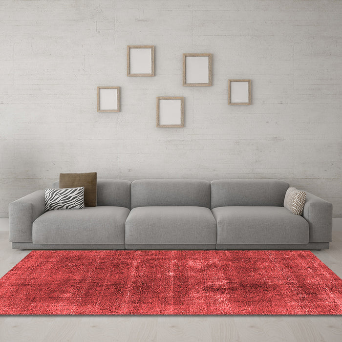 Industrial Red Washable Rugs