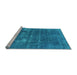 Sideview of Machine Washable Oriental Light Blue Industrial Rug, wshurb2248lblu