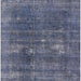 Square Machine Washable Industrial Modern Purple Navy Blue Rug, wshurb2248