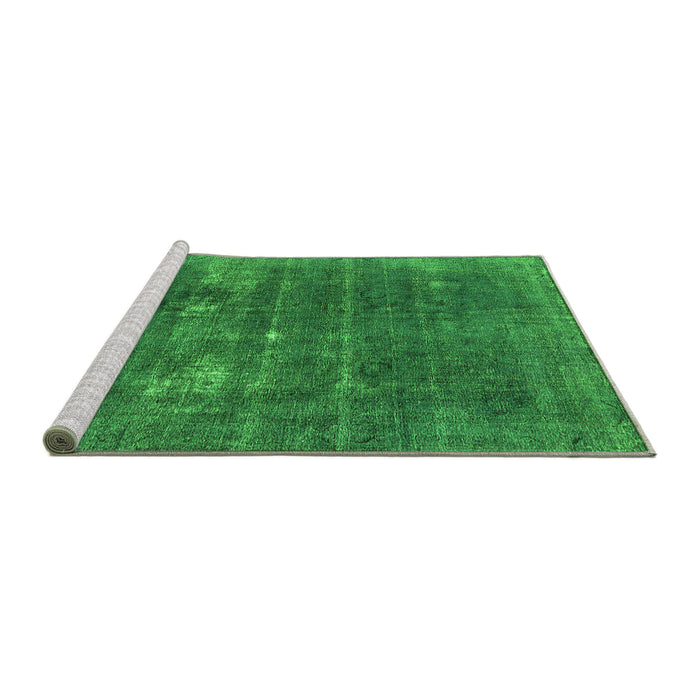 Sideview of Machine Washable Oriental Green Industrial Area Rugs, wshurb2248grn