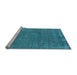 Sideview of Machine Washable Oriental Light Blue Industrial Rug, wshurb2249lblu