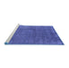 Sideview of Machine Washable Oriental Blue Industrial Rug, wshurb2249blu