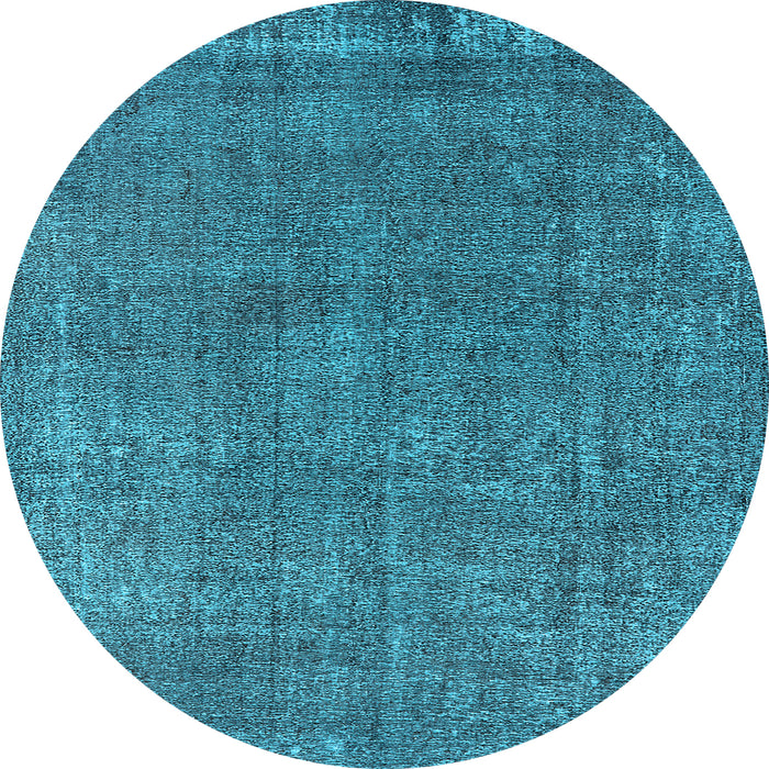 Round Oriental Light Blue Industrial Rug, urb2249lblu