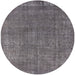 Round Machine Washable Industrial Modern Purple Rug, wshurb2249