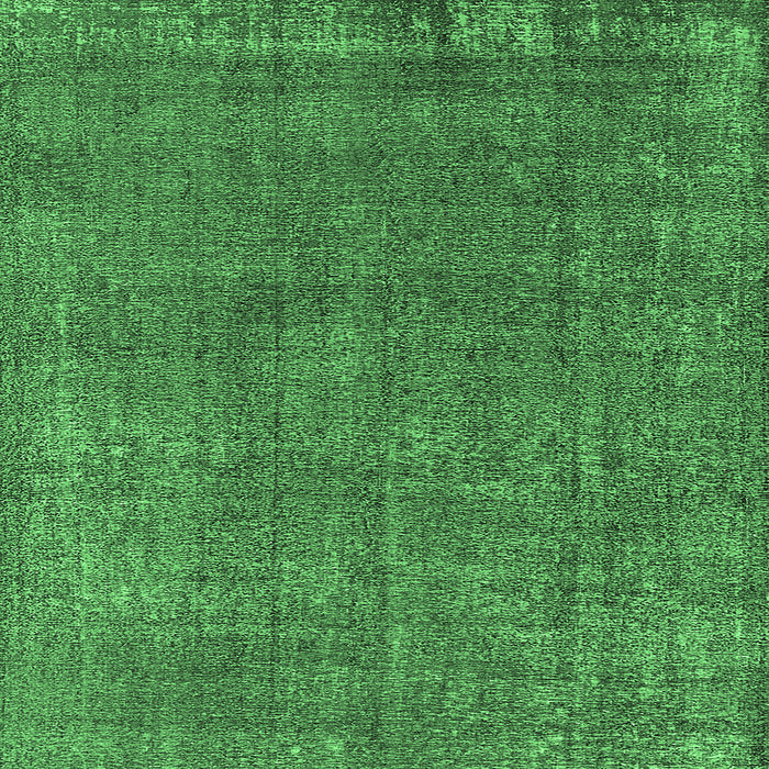 Square Oriental Emerald Green Industrial Rug, urb2249emgrn