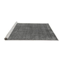Sideview of Machine Washable Oriental Gray Industrial Rug, wshurb2249gry