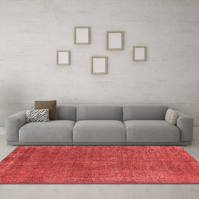 Industrial Red Washable Rugs