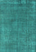 Machine Washable Oriental Turquoise Industrial Area Rugs, wshurb2249turq