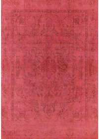 Machine Washable Industrial Modern Red Rug, wshurb2250