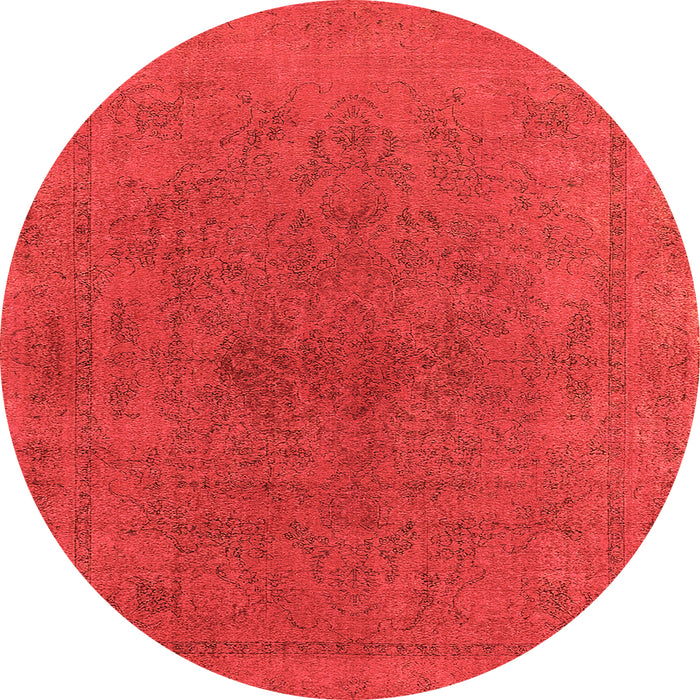 Round Oriental Orange Industrial Rug, urb2250org