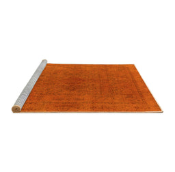 Sideview of Machine Washable Oriental Yellow Industrial Rug, wshurb2250yw