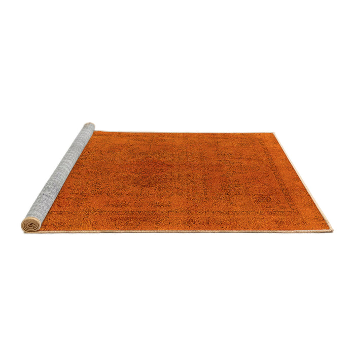 Sideview of Machine Washable Oriental Yellow Industrial Rug, wshurb2250yw