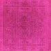 Square Oriental Pink Industrial Rug, urb2250pnk