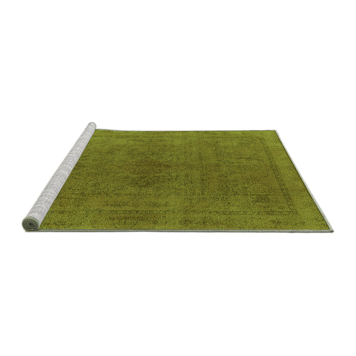 Sideview of Machine Washable Oriental Green Industrial Area Rugs, wshurb2250grn