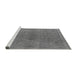 Sideview of Machine Washable Oriental Gray Industrial Rug, wshurb2250gry