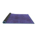 Sideview of Oriental Blue Industrial Rug, urb2250blu