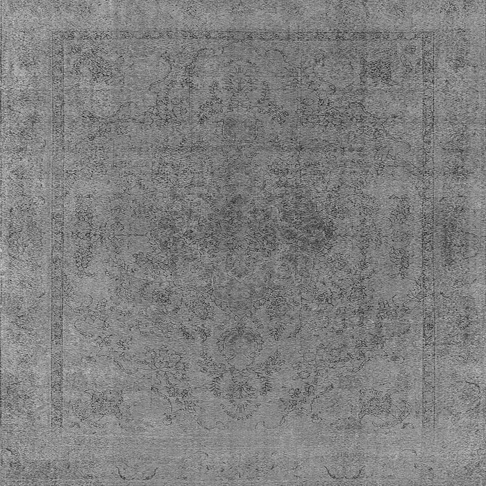 Square Machine Washable Oriental Gray Industrial Rug, wshurb2250gry