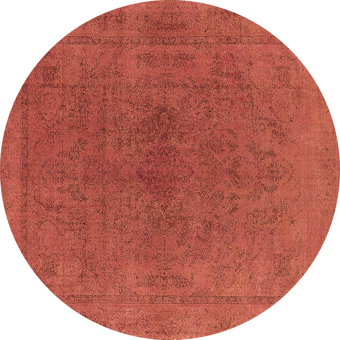 Round Oriental Brown Industrial Rug, urb2250brn