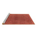 Sideview of Machine Washable Oriental Brown Industrial Rug, wshurb2250brn