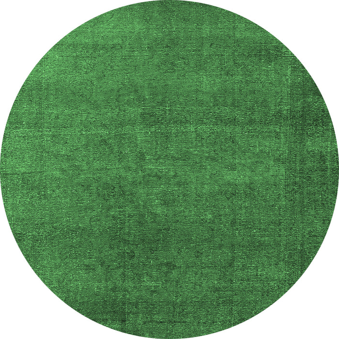 Round Persian Emerald Green Bohemian Rug, urb2251emgrn