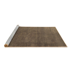 Sideview of Machine Washable Persian Brown Bohemian Rug, wshurb2251brn