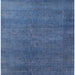 Square Machine Washable Industrial Modern Silk Blue Rug, wshurb2251