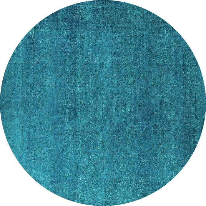 Round Persian Turquoise Bohemian Rug, urb2251turq