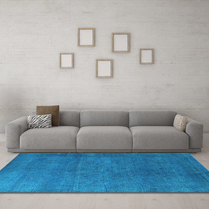 Machine Washable Persian Light Blue Bohemian Rug in a Living Room, wshurb2251lblu