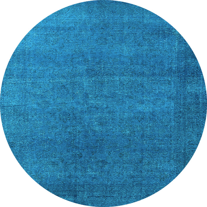Round Persian Light Blue Bohemian Rug, urb2251lblu