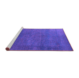 Sideview of Machine Washable Persian Purple Bohemian Area Rugs, wshurb2251pur