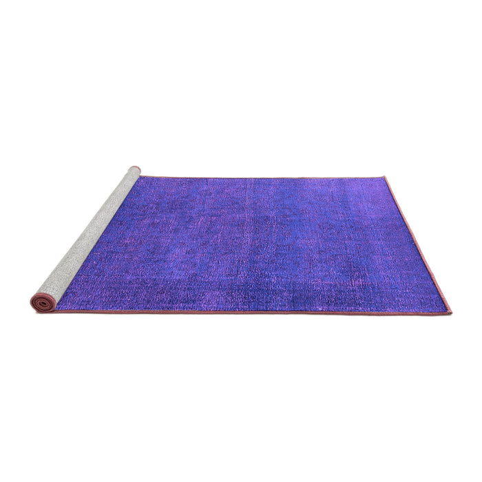 Sideview of Machine Washable Persian Purple Bohemian Area Rugs, wshurb2251pur