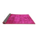 Sideview of Persian Pink Bohemian Rug, urb2252pnk