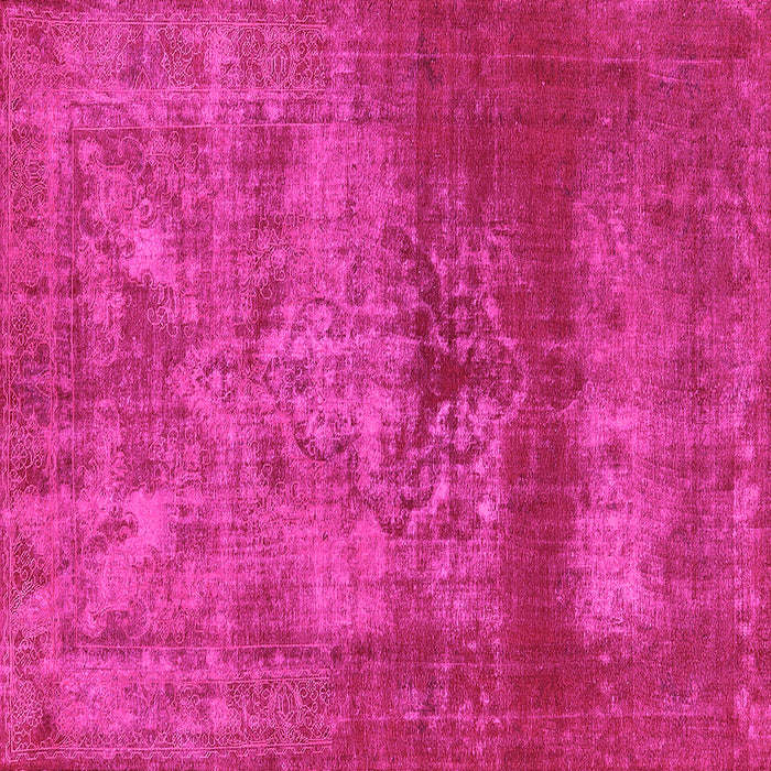 Square Machine Washable Persian Pink Bohemian Rug, wshurb2252pnk