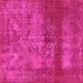 Square Machine Washable Persian Pink Bohemian Rug, wshurb2252pnk