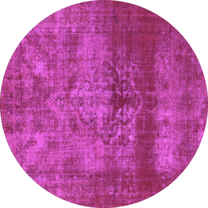 Round Machine Washable Persian Purple Bohemian Area Rugs, wshurb2252pur