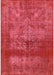 Machine Washable Industrial Modern Red Rug, wshurb2252