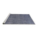 Sideview of Machine Washable Industrial Modern Purple Navy Blue Rug, wshurb2253