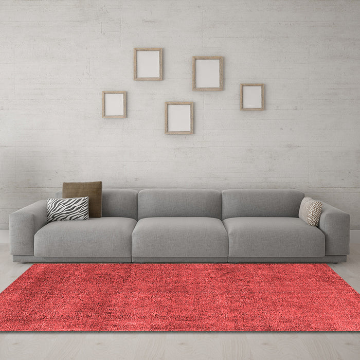 Industrial Red Washable Rugs