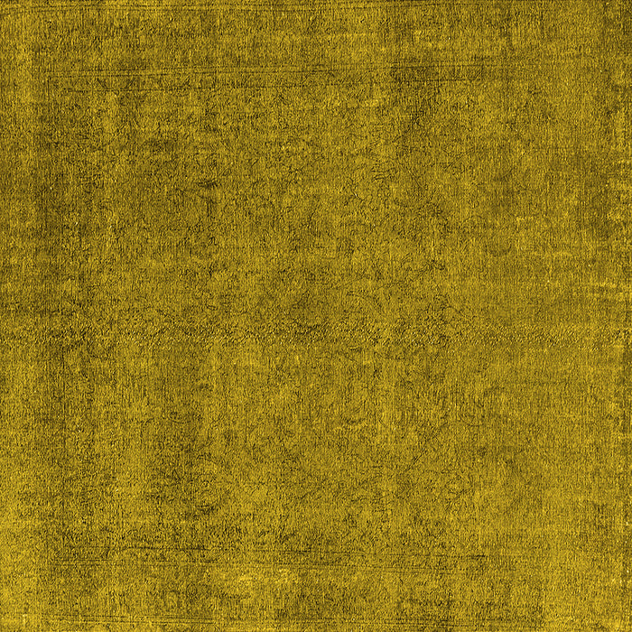 Square Machine Washable Oriental Yellow Industrial Rug, wshurb2253yw