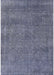 Mid-Century Modern Purple Navy Blue Oriental Rug, urb2253